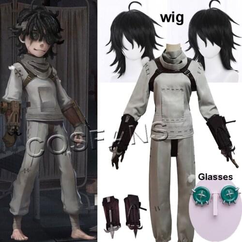 Identity V Cosplay Costumes Cosplay Survivor Emil Patient Cosplay Costume Original Skin Uniforms Clothes Suits Grey Wig props