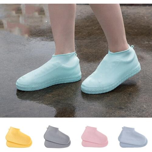 Thicken Silicone Rain Boots Waterproof Shoe Cover Transparent Non-Slip Rainproof Suit Impermeable Hombre Coat Women Universal