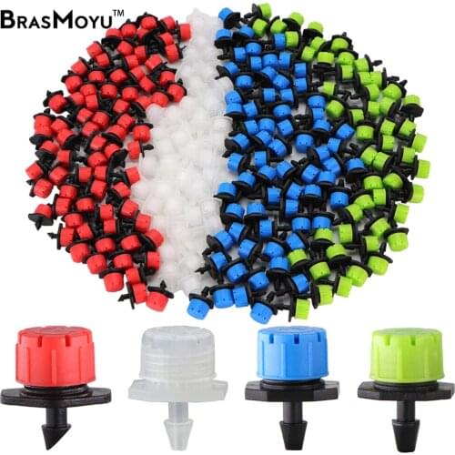 50-800PCS Garden Adjustable Nozzles 8 Hole Irrigation Watering Sprinkler 1/4'' Anti-Clogging Dripper Emitter Flower Vegetable