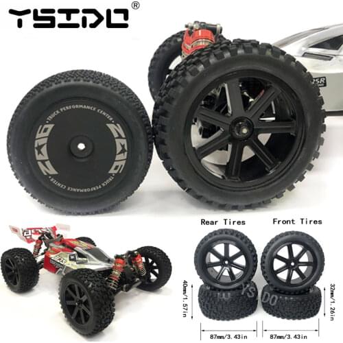 1:10 1/12 1/14 Universal 4Pcs 1/10 Scale Off Road Buggy Tires Wheel 12mm Hex Hubs w/ Foam Inserts for Wltoys 144001 RC Car