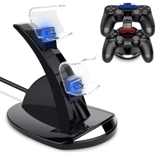 USB Dual Controller Charger For Sony PS4 Gamepad Fast Charging Dock For Playstation 4 Double Joystick Charging For juegos de PS4