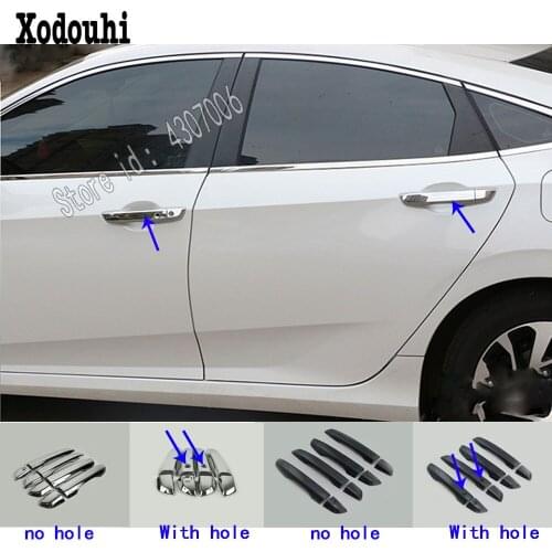 Car Sticker Cover Protection Detector Frame Lamp Trim Hood Door Handle Parts 8pcs For Honda Civic 10th Sedan 2016 2017 2018 2019