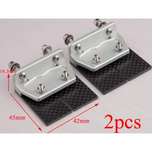 2Pcs 45*42*16.5mm Black Carbon Fiber Trim Flaps Spare Parts For Electric RC Petrol Boat Model/O Speedboat
