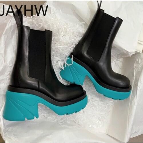 2022 Brand Designer Winter Women Boots Knee-length Round Toe Casual Square Heel Boots Thick-soled Ladies Botas De Mujer