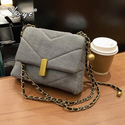Winter Luxury Handbags Women Bags Designer High Quality DenimTote Bags Fashion Chains Female Shoulder Crossbody Bag Purses