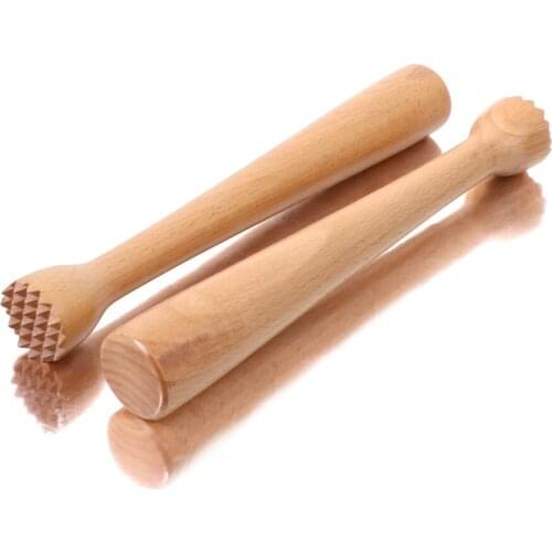 10'' Wooden Muddler for Cocktails Durable Wood Ice Crusher Stylish Wooden Mojito Muddler Bar Tool Handy Cocktail Muddler Masher