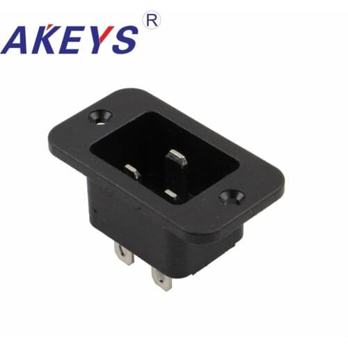 10 PCS AC-09B SS-3A 3pins 10A250V AC power socket switch with ears