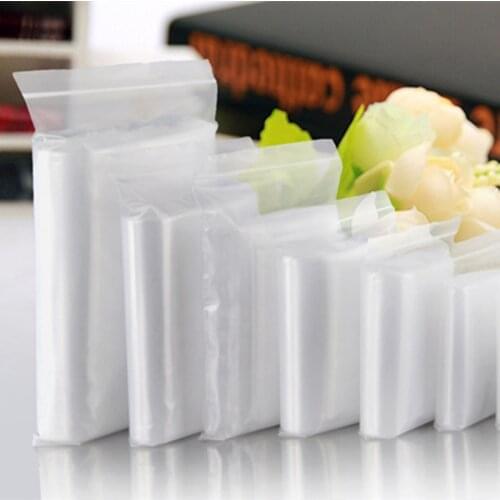 Medium thickness 100pcs/lot 12wire Various sizes clear Self Sealing Plastic packaging Bags,zipper lock poly bags zipper bag