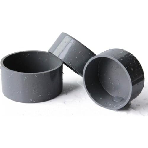 3pcs 63mm inside diameter plug PVC water supply pipe cap cover sleeve duct stuffy vessel caps covers plastic sleeves gray color