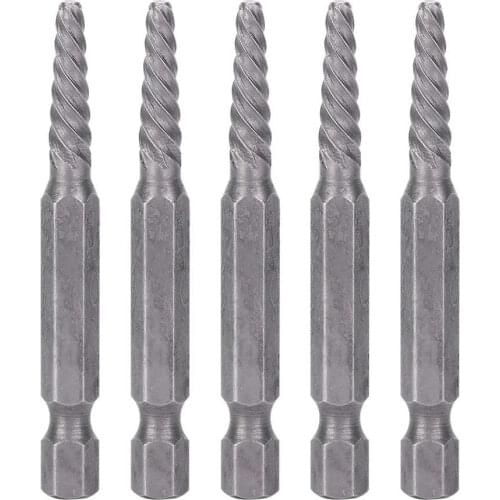 5pcs 61mm Drill Out Damaged Screw Extractor Out Remover Handymen Broken Bolt Stud Removal Tool Kit
