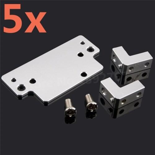 5pcs HSP Aluminum Alloy Servo Plate w/servo Mount(180010/18010) For RC Car 1/10 Scale 94180 Rock Crawler Upgraded Hop-up Part