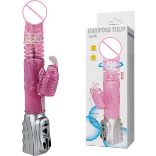 7 Frequency 6 Rotation Rabbit Thrusting Vibrator G Spot Clitoris Stimulator Female Masturbation Sex Toy