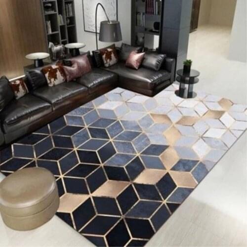 American Nordic Chenille Geometric Carpets For Living Room Bedroom Area Rugs Coffee Table Antiskid Mat Home Delicate soft Carpet