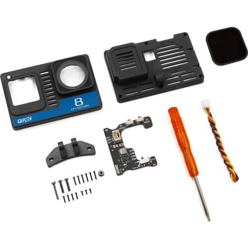 GEPRC Naked Case with BEC Board for GoPro Hero 8 Full Camera Crown HD Crocodile Baby 4 CineLog25 ROCKET FPV Cinewhoop Drones