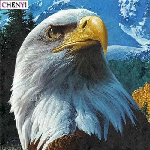 CHENYI New Full square/Round Drill Diamond Embroidery Animal Eagle 5D Diamond Painting Cross Stitch Rhinestone Mosaic Decoration
