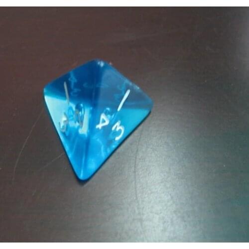 D4 dice four sided dice d4 dice boulimia bosons charm transparent blue transparent red dice