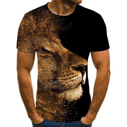 Mens Tee 3d t Shirt Summer Wolf Animal Printing Short Sleeve T-Shirt Blouse Tops Male Funny T Shirts 3D Animal t Shirt Plus Size
