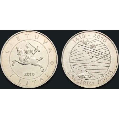 Lithuanian 1 Litre Coin 2010 100% Real Genuine Original Coin Comemorative Coin Collection Rare Unc