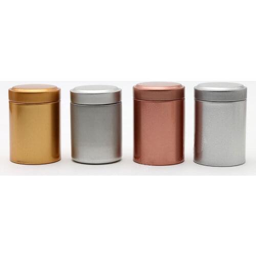 Mini Tin Storage Box Round Sealed Jar Cans for Coffee Tea Caddy Tea Iron Box Tinplate Storage Container for Gift Home Decor