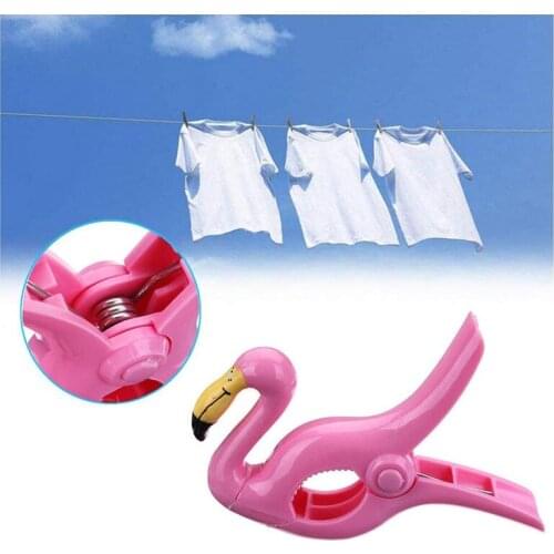 Multifunction Clips Pink Flamingo Comforter Plastic Clothes Pegs Beach Towel Quilt Large Clothespin Home Laundry Storage Tools