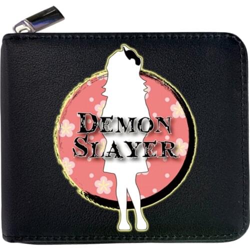 New Arrival Anime Japanese Cartoon Demon Slayer Kimetsu No Yaiba Tanjiro Kamado Wallet PU Leather Short Purse With Card Holder
