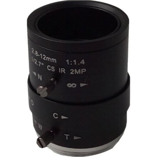 HD 2mp 2.8-12mm cctv lens CS Mount Manual Focal IR 1/2.7" 1:1.4 for Security IP Camera 2.8mm lens 12mm lens