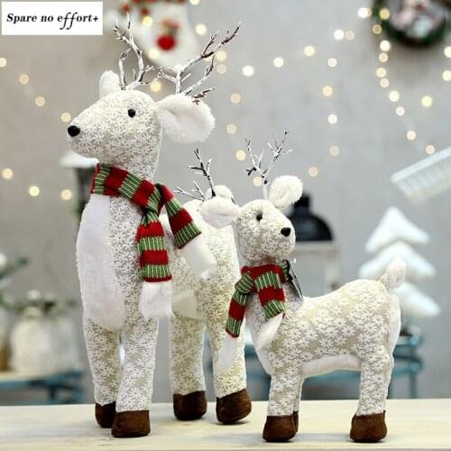 Xmas mouse Dolls adornos de navidad Christmas Elk Figurine Christmas Decorations for Home merry christmas New Year Gift Kids