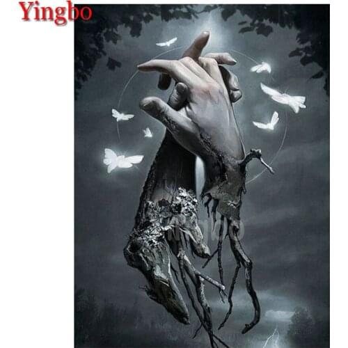 Needlework Diy Diamond Painting Cross Stitch Fantasy tree hand butterfly landscape Diamond Embroidery Square Diamond Pictures