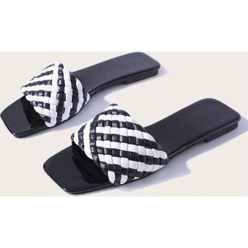 2021 Comfortable Flat Sandals Casual Without Straps Zebra Sandals Womens Summer New Fashion Womens Sandals Crossing