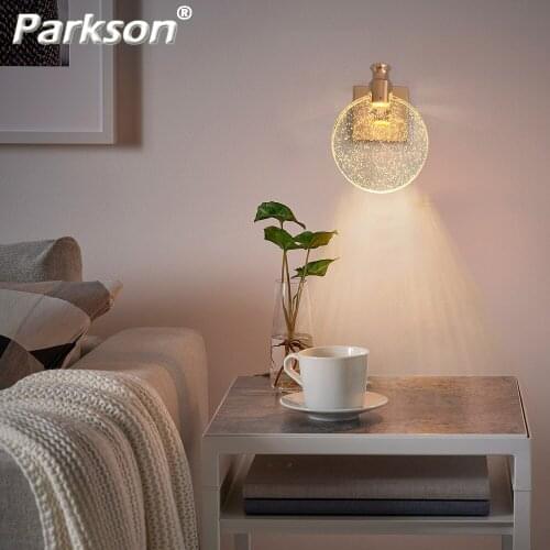 Modern Nordic LED Wall Lamp Indoor Lighting Glass Crystal 85-265V For Home Bathroom Ceiling LED Wall Bedside Lamp Light Decor