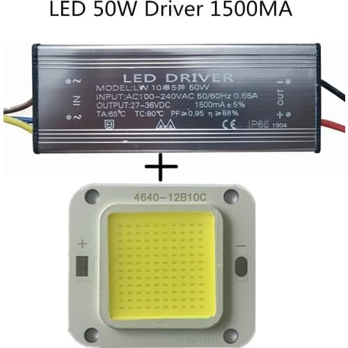 NEW product flip-chip COB Tanwan Chips real LED 20W 30W 50W LED lamp Beads chips + LED power supply Led driver For floodlight