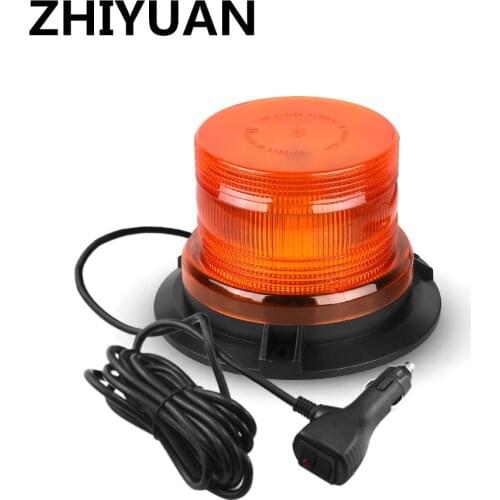 LED Rotaction Flashing Strobe Light Rotary Emergency Beacon Amber Warning Alarm Lamp DC12-24V Transport Truck Signal With R65 E9