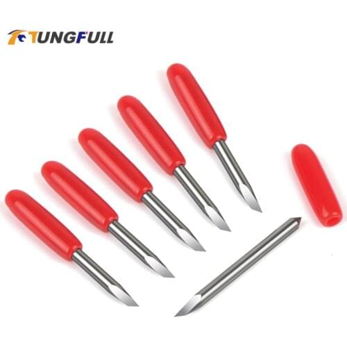 Tungfull 10Pcs 45 Degree Summa D Blade Cutting Plotter Vinyl Cutter Blade Summa Needle Knife Tool Cutter 20MM High uality