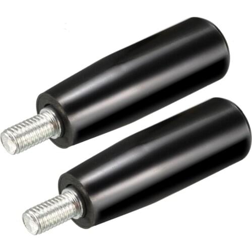 Uxcell 2Pcs New M8 M6 Threaded Stem 32mm 61mm Handle Length Revolving Handle Replacement Machine Handle Grip Lathe Tapered