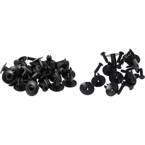 20Pcs Fender Liner Push Clips Retainer with 50Pcs Fender Lined with Fasteners Rivet Snaps Decorative Panel Snaps