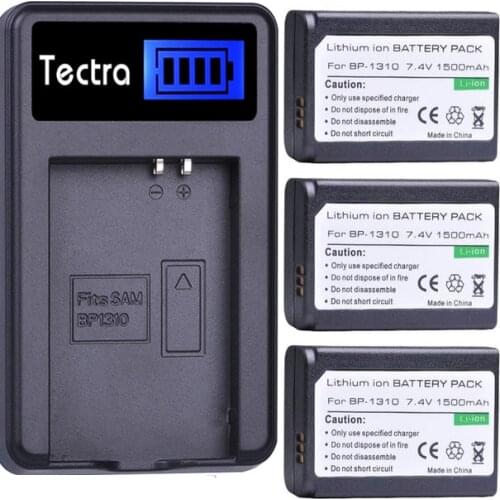 3x1500mAh BP-1310 BP 1310 BP1310 Lithium ion Batteries pack +USB Charge for Samsung NX10, NX11, NX20, NX5, NX100 Camera Battery