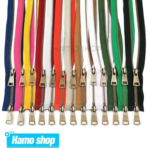 5# Colorful High Quality Open-End Double Sliders Copper Metal Zipper 2-Ways Zip Diy Handcraft for Cloth Pocket Garment Sewing