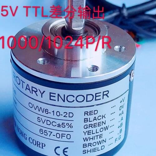 5V long line drive TTL differential output incremental rotary encode 2 series 1000 pulse 1024 lines