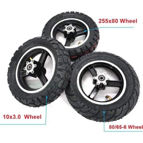 80 / 65-6 10x3.0 Tire 255x80 Wheel Hub For 10 Inch Electric Scooter Zero 10x Dualtron Kugoo M4 Thickened And Widened Tire