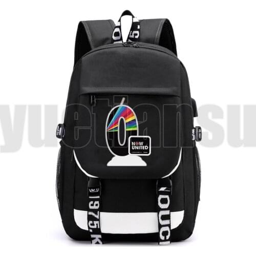 2020 Now United - Better Album Bookbag Canvas Now United Backpack Men Zipper Black Mochila UN Team Back Pack Women Anime Bag