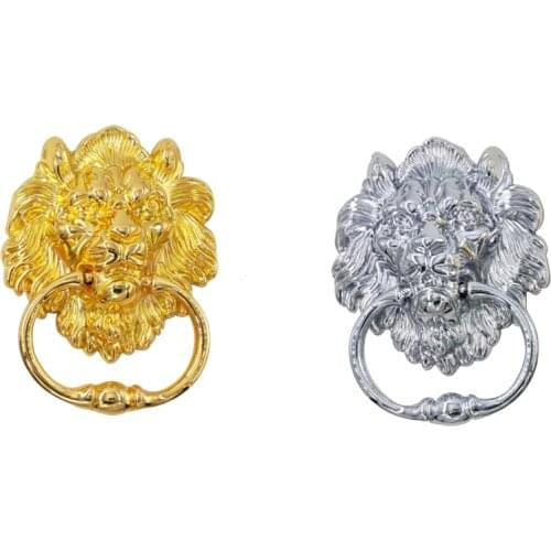 Zinc Alloy Beast Antique Golden Drawer Pulls Furniture Sofa Chair Back Side Drop Ring Handles Bronze Silver Knobs