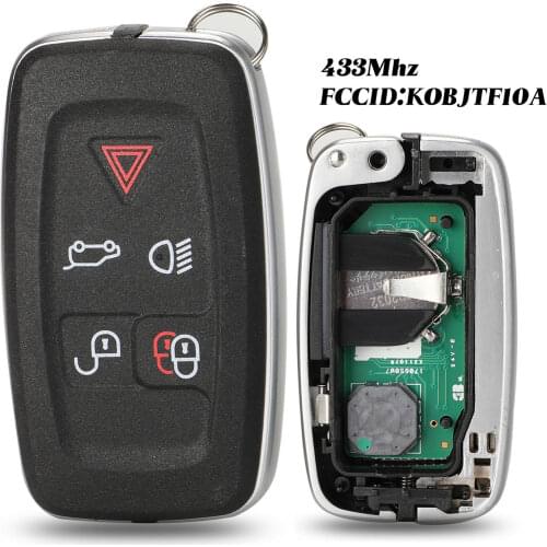 Jingyuqin 5B 433MHz Car Remote Control Key Remote Controller Light/Lock/Unlock for Land Rover Aluminum alloy auto accessories