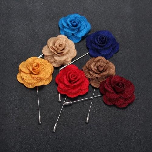 Free shipping , 20 pcs/lot , New Hot Daisy Flower Lapel Pin, Mens Handmade Boutonniere Brooches, Wedding Pin
