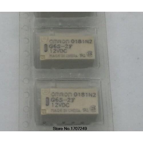 Free Shipping new original relay 10pcs/lot G6S-2F-DC12V G6S-2F-12VDC G6S-2F-12V G6S-2F 12VDC 2A sop8