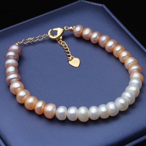Real Natural Pearl Bracelet For Women,Fashion Freshwater Pearl Bracelet Jewelry Anniversary Gift
