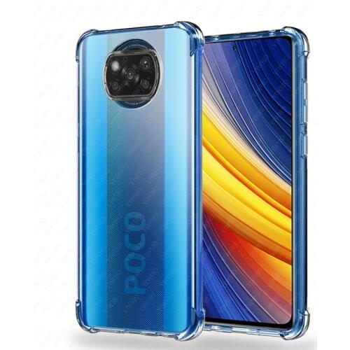 Case For Xiaomi POCO X3 Pro Soft Phone Cover Case Transparent Silicone Shockproof Cases for Xiaomi Poco F3 X3 NFC Pro M3 Cover
