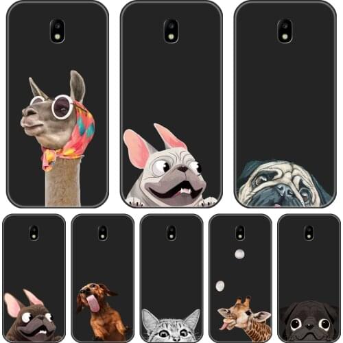 Pug Dog Back Cover For Samsung Galaxy J4 J6 J8 Plus 2018 J2 J5 J7 Prime J3 J5 J7 2015 2016 2017 Edge Soft Phone Case Silicone