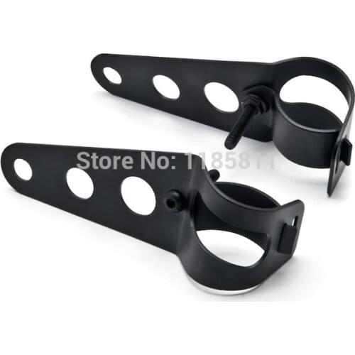 Black Headlight Mount Brackets Fork Ear Motorcycle Motorbike For Harley XL Sportster 1200 Custom Cafe Racer Bobber Chopper