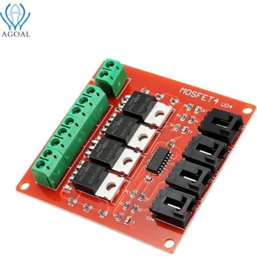 Four Channel 4 Route MOSFET Button IRF540 V4.0+ MOSFET Switch Module For circuits switching DC-LED