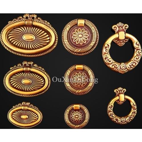 Hot 10PCS Furniture Handles European Antique Zinc Alloy Drawer Cupboard Kitchen Cabinet Door Handles & Knobs Furniture Hardware